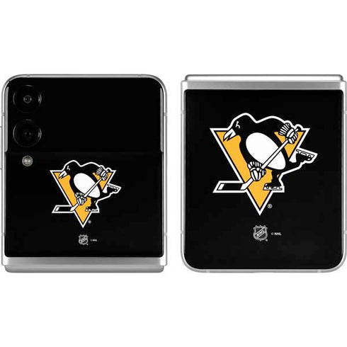 NHL Pittsburgh Penguins Solid Background Galaxy Z Flip4 5G Skin